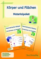 Vorschau - Arbeitsblätter - Materialpaket - geometrische Flächen und Körper - Deckblatt