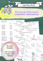 Vorschau - Arbeitsblätter - Mitwachsendes Materialpaket Leseblätter Weihnachten - Deckblatt