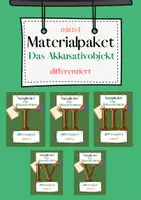 Vorschau - Arbeitsblätter - Materialpaket Das Akkusativobjekt Übungen | differenziert - mittel (wachsendes Paket) - Deckblatt