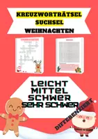 Vorschau - Arbeitsblätter - Materialpaket Weihnachten 2 (differenziert) | Rätsel - Suchsel - Deckblatt