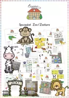 Vorschau - Arbeitsblätter - Zootiere & Zoo: XXL Sparpaket - Sachunterricht/DaZ - Kl. 1-3 (Spiele & Lesespur) - Deckblatt