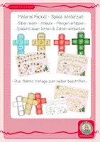 Vorschau - Mal- und Bastelvorlagen - Materialpaket - Spiele Winterzeit - Silben lesen - Anlaute - Mengen - Deckblatt