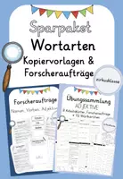 Vorschau - Arbeitsblätter - Sparpaket: Wortarten (Kopiervorlagen und Forscheraufträge) #Silvesterknaller24 - Deckblatt