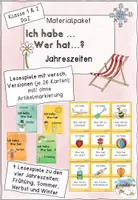 Vorschau - Spiele - Ich habe... Wer hat...? Lesespiele Jahreszeiten (Materialpaket) - Deckblatt