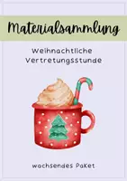 Vorschau - Spiele - Weihnachtliche Vertretungsstunde | wachsendes Materialpaket - Deckblatt