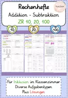 Vorschau - Arbeitsblätter - Materialpaket - Rechenhefte Addition und Subtraktion im Zahlenraum 10, 20 und 100 - Deckblatt