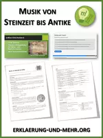 Vorschau - Arbeitsblätter - Musik von Steinzeit bis Antike (Materialpaket) - Deckblatt