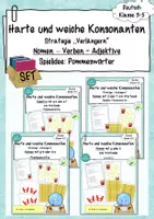 Vorschau - Stationenlernen - Materialpaket - Strategie "Verlängern" - Auslautverhärtung – Pommeswörter - Deckblatt