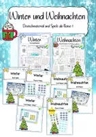 Vorschau - Spiele - Materialpaket "Winter & Weihnachten" - Unterrichtsmaterial und Spiele - Deckblatt