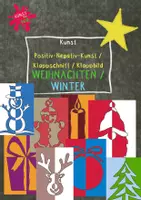Vorschau - Mal- und Bastelvorlagen - Positiv-Negativ-Kunst - Klappschnitt - Materialpaket WINTER & WEIHNACHTEN - Deckblatt