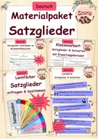 Vorschau - Arbeitsblätter - Materialpaket Satzglieder bestimmen - Deckblatt