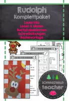 Vorschau - Arbeitsblätter - Materialpaket RUDOLPH - Leporello, Bastelvorlage, Lesen & Malen, Buchstabeneinführung Rr - Deckblatt