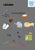 Vorschau - Stundenentwürfe - Materialpaket Stützpunktvorstellungen Längen und Kilogramm - Deckblatt
