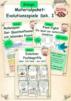 Vorschau - Arbeitsblätter - Materialpaket: Spiele zum Thema Evolution Sek. I - Deckblatt