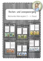 Vorschau - Arbeitsblätter - Lese- und Rechenspaziergang 1./2. Klasse (wachsendes Materialpaket) - Deckblatt
