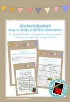 Vorschau - Arbeitsblätter - Materialpaket: Written Discussion inkl. Beispiellösungen, Übungsmaterial, interaktiver PDFs - Deckblatt