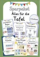 Vorschau - Stationenlernen - Sparpaket: Materialien für die Tafel - Deckblatt