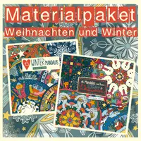 Vorschau - Mal- und Bastelvorlagen - Materialpaket 30 Mandalas zum Thema Weihnachten und Winter Malbuch Kopiervorlage - Deckblatt