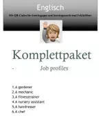 Vorschau - Arbeitsblätter - job profiles (1): Berufe kennenlernen auf Englisch (x6) + Spiel - Deckblatt