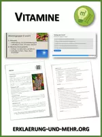Vorschau - Arbeitsblätter - Vitamine (Materialpaket) - Deckblatt