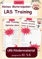 Vorschau - Arbeitsblätter - Kleines Materialpaket: LRS-Training - fehlende Buchstaben & Wortgrenzen - Deckblatt