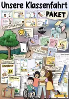 Vorschau - Arbeitsblätter - Klassenfahrt / Klassenreise 🚌🏫 - wachsendes Materialpaket - Deckblatt
