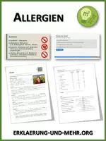 Vorschau - Arbeitsblätter - Allergien (Materialpaket) - Deckblatt
