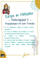 Vorschau - Arbeitsblätter - UR6 Europa im Mittelalter: Materialpaket 5: Begegnungen mit dem Fremden - inkl. Lösungen - Deckblatt