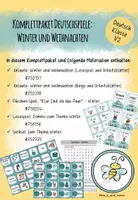 Vorschau - Arbeitsblätter - Komplettpaket Deutschspiele: Winter und Weihnachten - Deckblatt