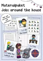 Vorschau - Arbeitsblätter - Materialpaket Jobs around the house - Deckblatt