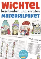 Vorschau - Spiele - Wichtelraten / Wichtel beschreiben Materialpaket rund ums Jahr - Deckblatt