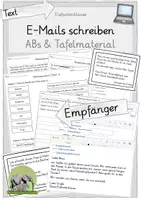 Vorschau - Arbeitsblätter - Materialpaket E-Mails-Schreiben (ABs und Tafelmaterial) - Deckblatt