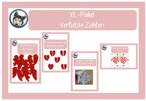 Vorschau - Arbeitsblätter - Materialpaket Verliebte Zahlen - Deckblatt