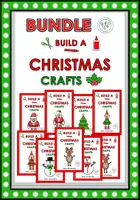 Vista previa - Manualidades / Dibujos para colorear - Bundle Build a Christmas's Craft Puzzle Coloring Cut Kids Santa - Portada