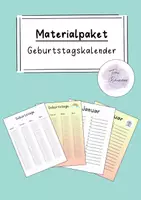 Vorschau - Poster - Materialpaket Geburtstagskalender - Deckblatt