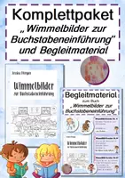 Vorschau - Unterrichtsreihen - Wimmelbilder zur Buchstabeneinführung mit Begleitmaterial - Deckblatt