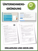 Vorschau - Arbeitsblätter - Unternehmensgründung (Materialpaket) - Deckblatt