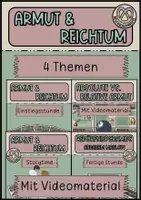 Vorschau - Unterrichtsreihen - Materialpaket Armut und Reichtum 4 Themen #1 - Deckblatt