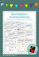 Vorschau - Arbeitsblätter - Materialpaket Merkblätter Bruchzahlen und Bruchrechnung - Deckblatt