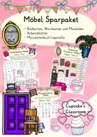 Vorschau - Arbeitsblätter - Deutsch/ DaZ - Möbel - Sparpaket Bildkarten, Arbeitsblätter, Miniwörterbuch, Sprachförderung - Deckblatt