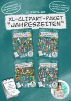 Vorschau - Unterrichtsreihen - XL-Cliparts-Paket Figuren & Motive "Jahreszeiten" Frühling Sommer Herbst Winter - Deckblatt