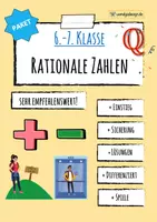 Vorschau - Unterrichtsreihen - Rationale Zahlen / Negative Zahlen (Addition Subtraktion) - Deckblatt