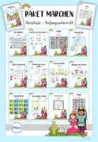 Vorschau - Stationenlernen - grosses Materialpaket - Märchen - Vorschule - Kindergarten - Anfangsunterricht - Deckblatt