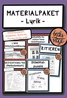 Vorschau - Arbeitsblätter - Materialpaket zur Lyrik - Deckblatt