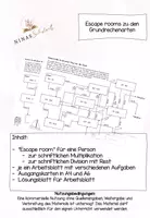 Vorschau - Arbeitsblätter - Materialpaket Escape rooms Grundrechenarten - Deckblatt