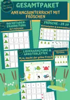 Vorschau - Arbeitsblätter - BUNDLE: Anfangsunterricht mit Fröschen - Deckblatt