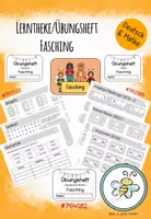 Vorschau - Arbeitsblätter - Lerntheke/Übungsheft: Fasching - Anfangsunterricht Deutsch & Mathe - Deckblatt