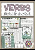 Vista previa - Unidades / Secuencias / Situaciones de Aprendizaje - VERBS - ENGLISH BUNDLE (Simple Present) - Portada