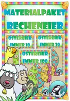 Vorschau - Unterrichtsreihen - Materialpaket - Recheneier: Additionen (bis 10, 20, 30 und 100) und Multiplikationen ( alle Malreihen ) - Deckblatt