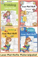 Vorschau - Arbeitsblätter - Lese-Mal-Hefte Jahreszeiten | Materialpaket Deutsch Klasse 1-3 - Deckblatt